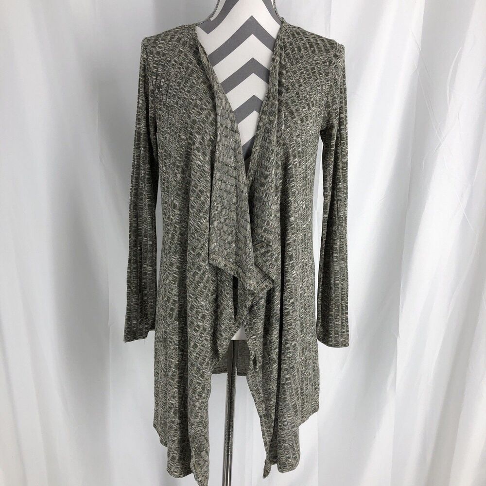 NWOT Reborn J Cardigan Open Front Green Sz L Long Duster New